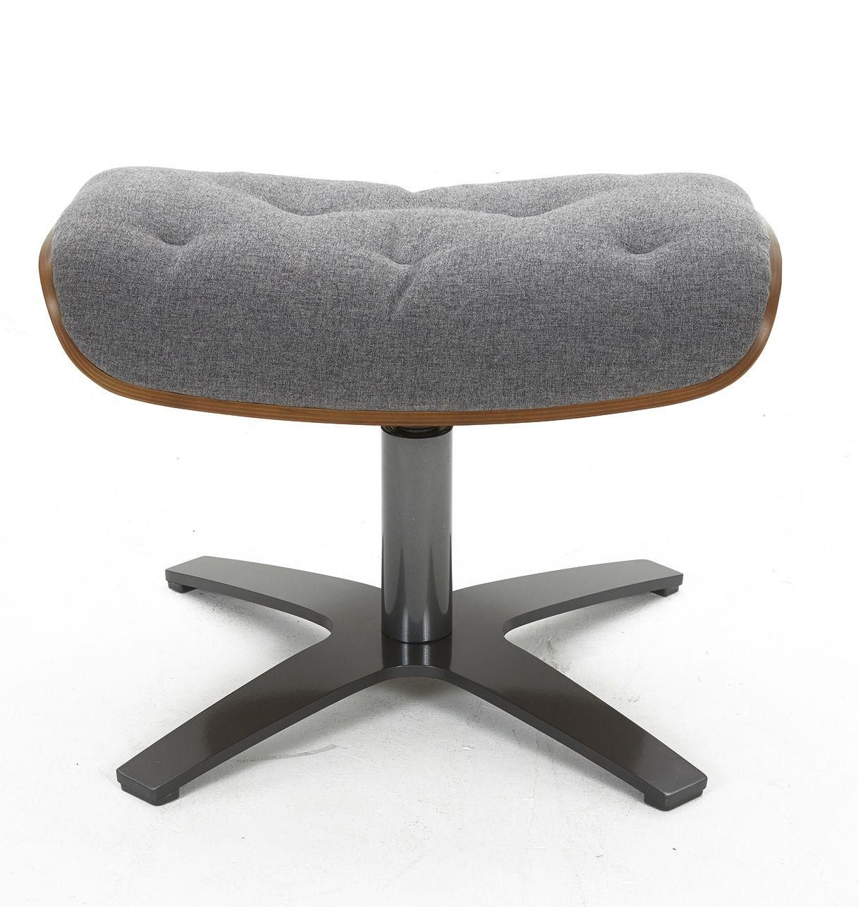 Puf de tela y roble natural - Aludra