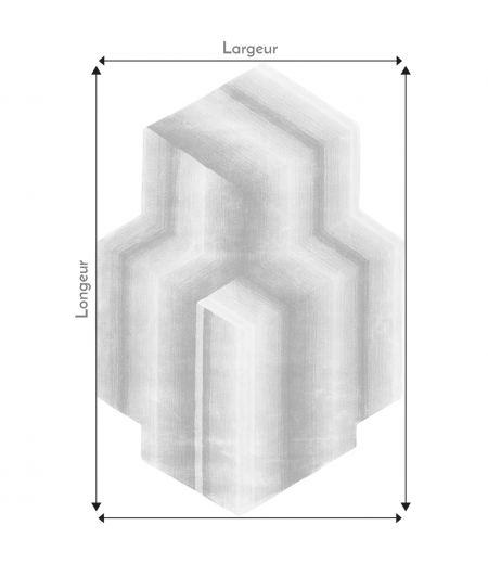 Tapis Dégradé Bleu Gris - Comete