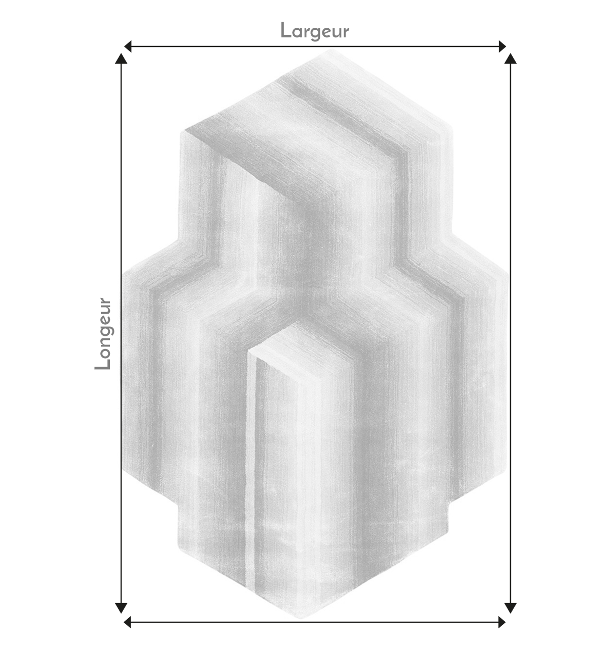 Tapis Dégradé Bleu Gris - Comete