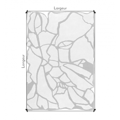 Tapis moderne bleu et gris - Philae