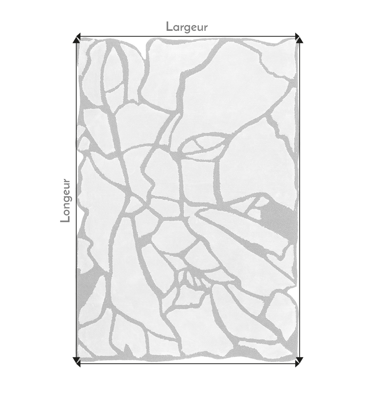 Tapis moderne bleu et gris - Philae