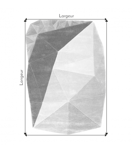 Tapis de Salon Gris, Noir et Jaune Topaze - Cristal