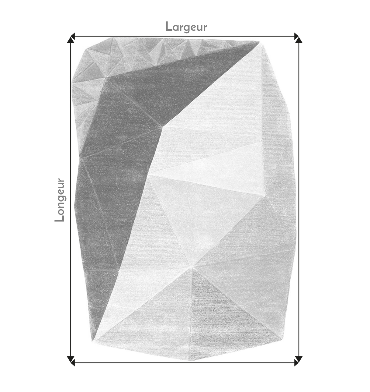 Tapis de Salon Gris, Noir et Jaune Topaze - Cristal