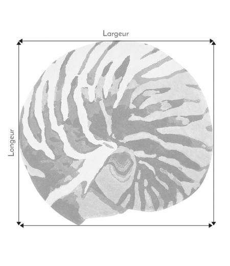 Tapis Rond Bleu, Beige et Orangé - Rainbow