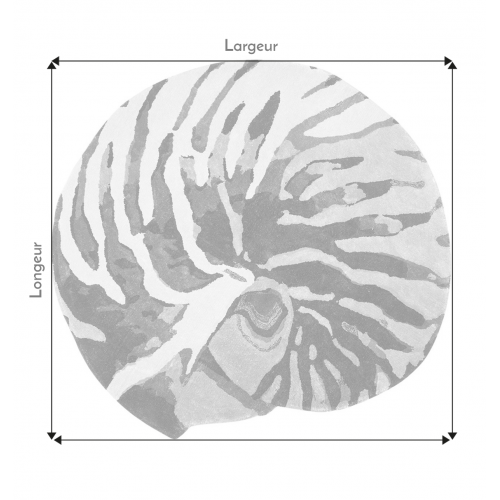 Tapis Rond Bleu, Beige et Orangé - Rainbow