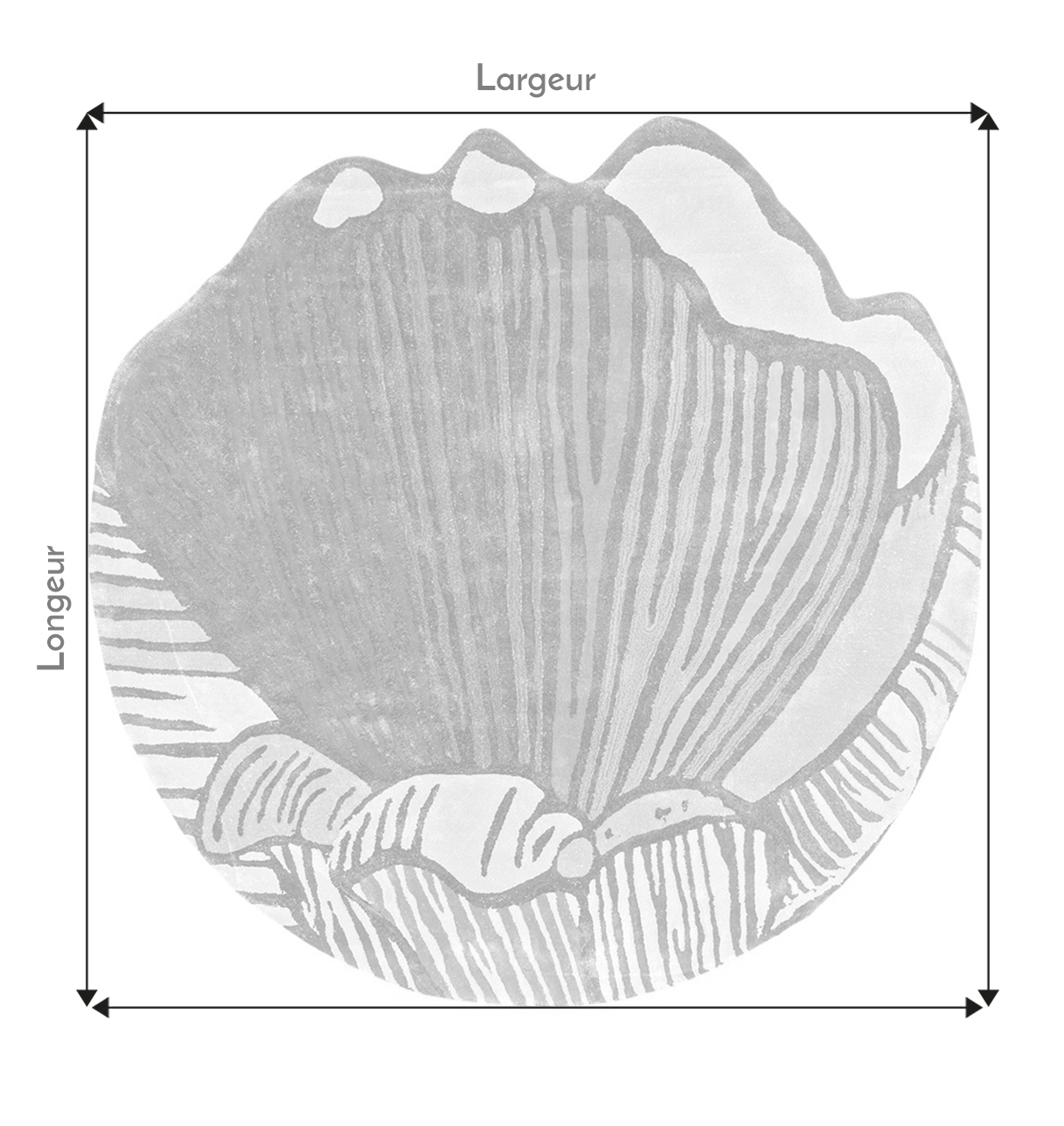 Tapis Rond Rouge, Orange et Gris - Essentiel