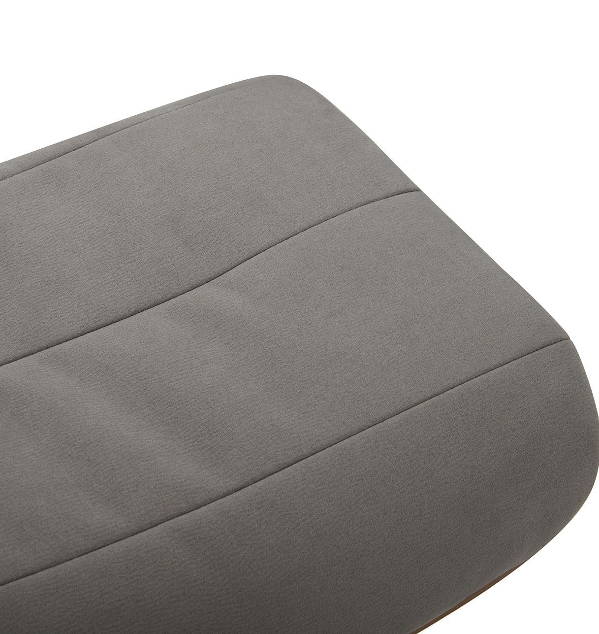 Puf de Tela o Terciopelo y Roble Natural - Véga