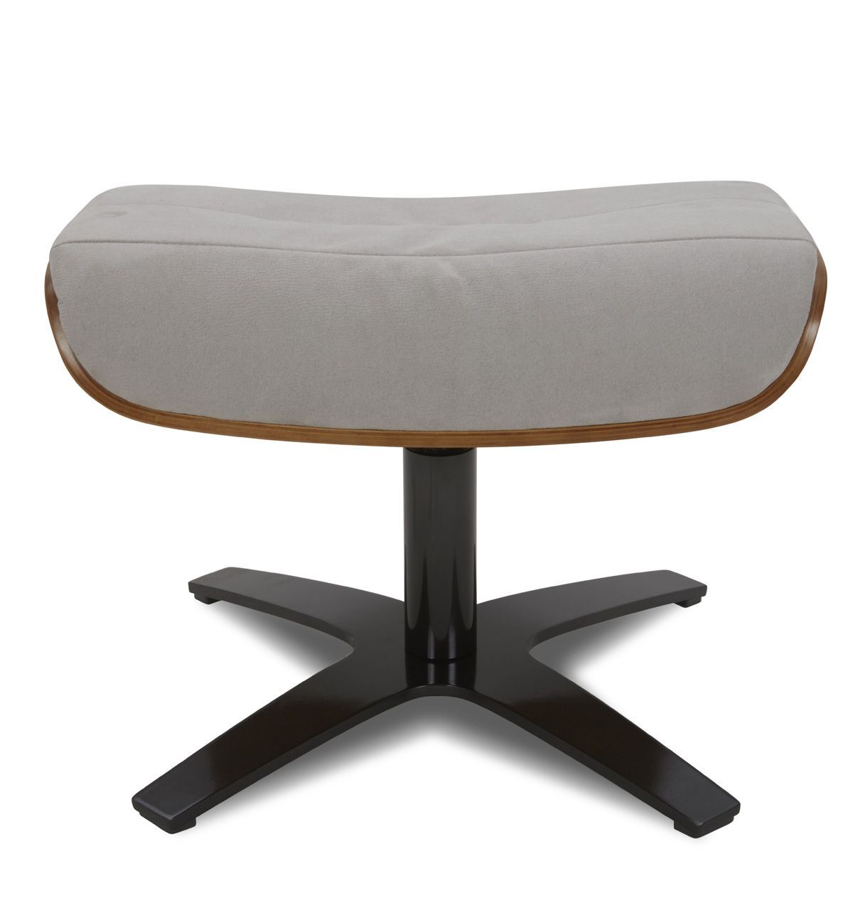 Puf de Tela o Terciopelo y Roble Natural - Véga