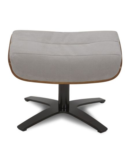 Puf de Tela o Terciopelo y Roble Natural - Véga