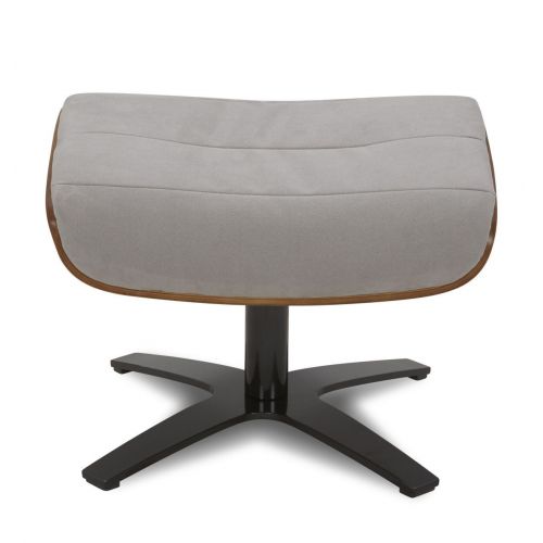 Puf de Tela o Terciopelo y Roble Natural - Véga