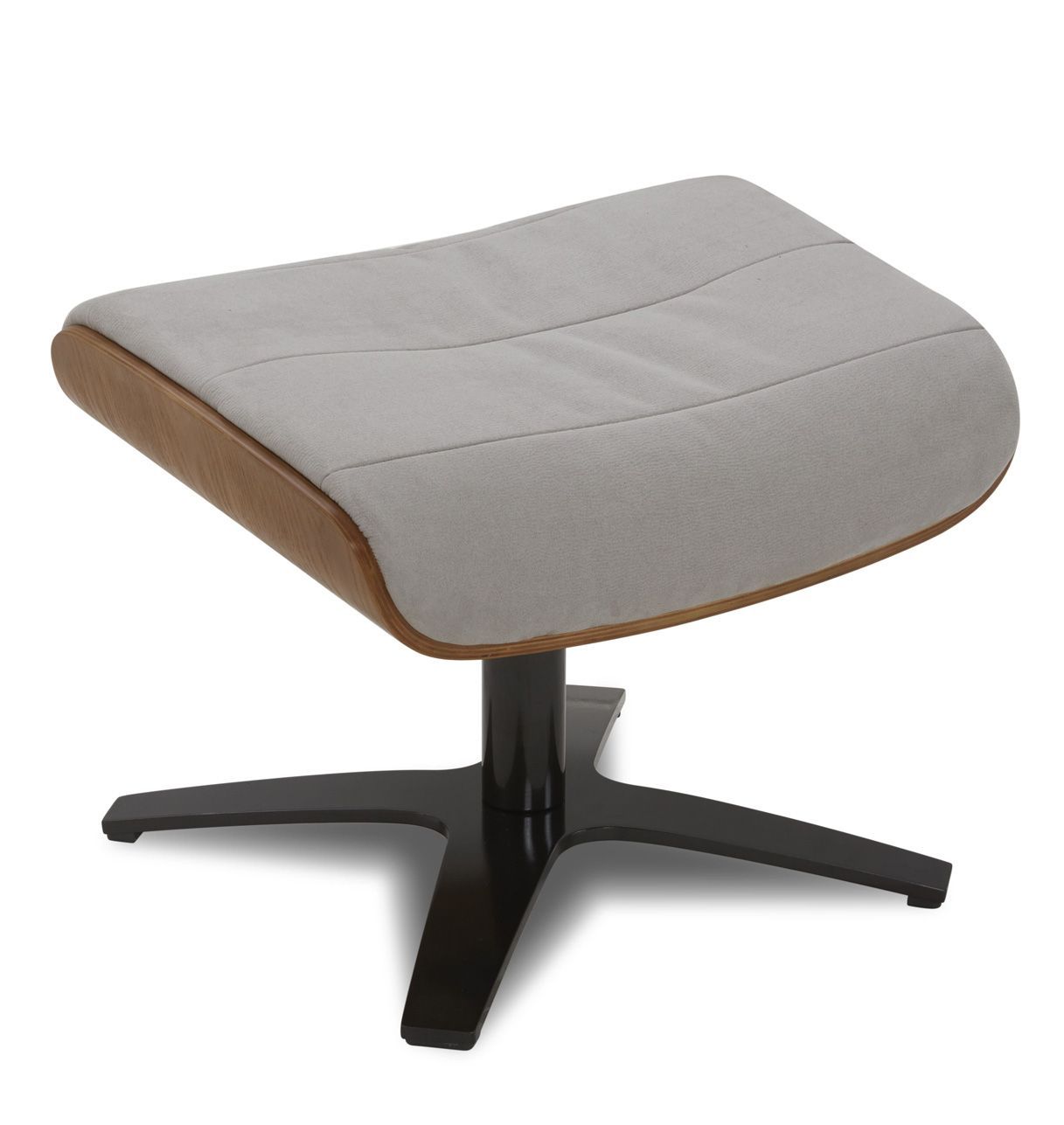 Puf de Tela o Terciopelo y Roble Natural - Véga