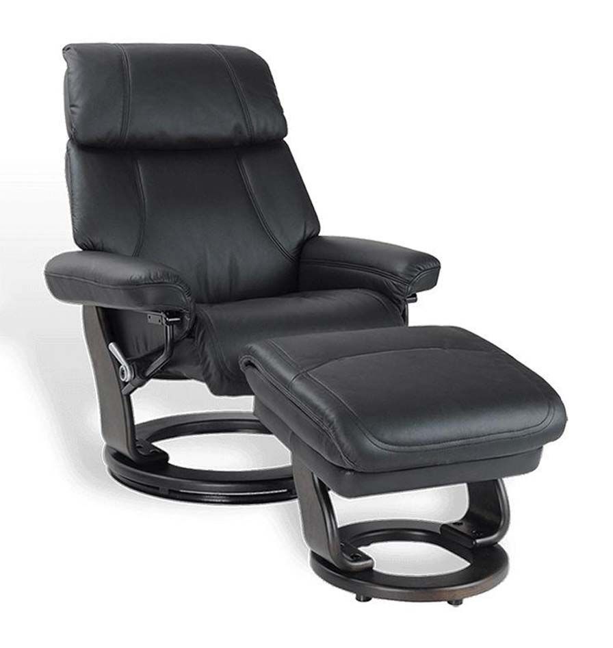 fauteuil -relaxation-cuir- manuel -television- -noir- inclinable-minorque