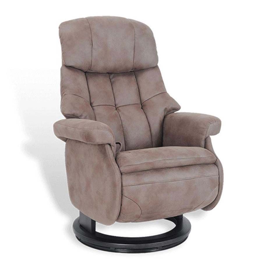 Sillón de relajación de diseño con puf integrado en piel o microstar - COSY