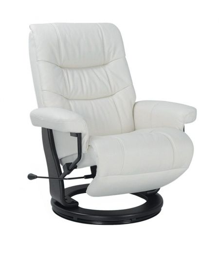 Design Relaxation Armchair in Leather or Microfiber - MAX - White