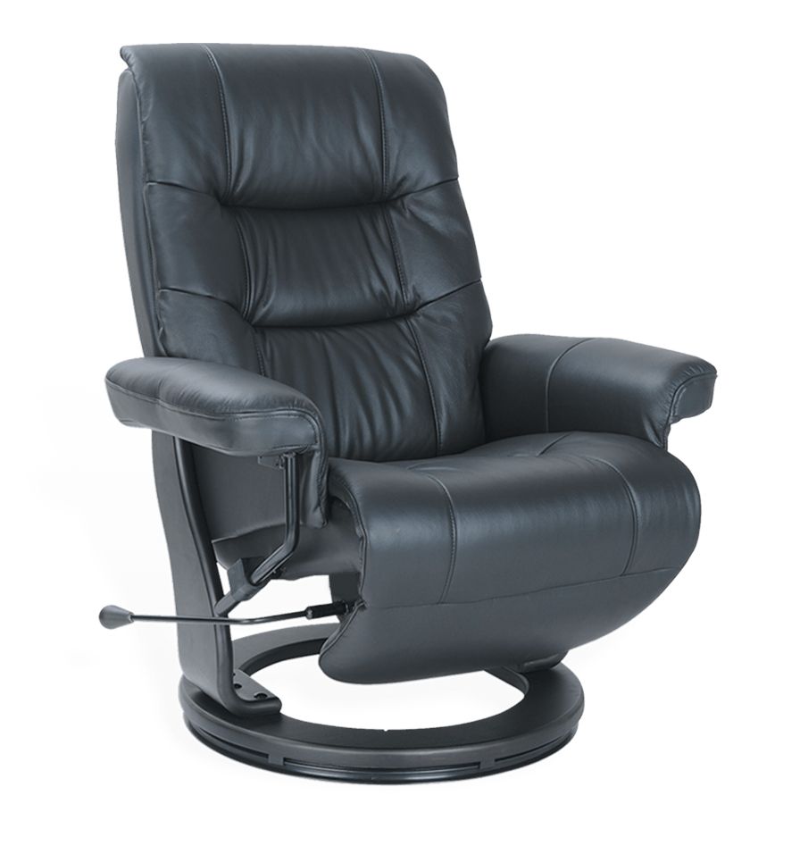 fauteuil -relax- senior-cuir -noir- max