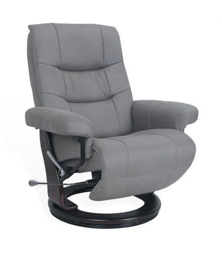 fauteuil -relax- confortable -manuel-microfibre- gris -max