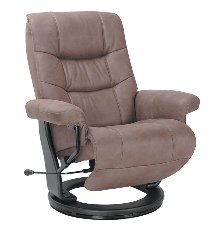 fauteuil -relax- confortable -manuel-microfibre-tissu- marron-max