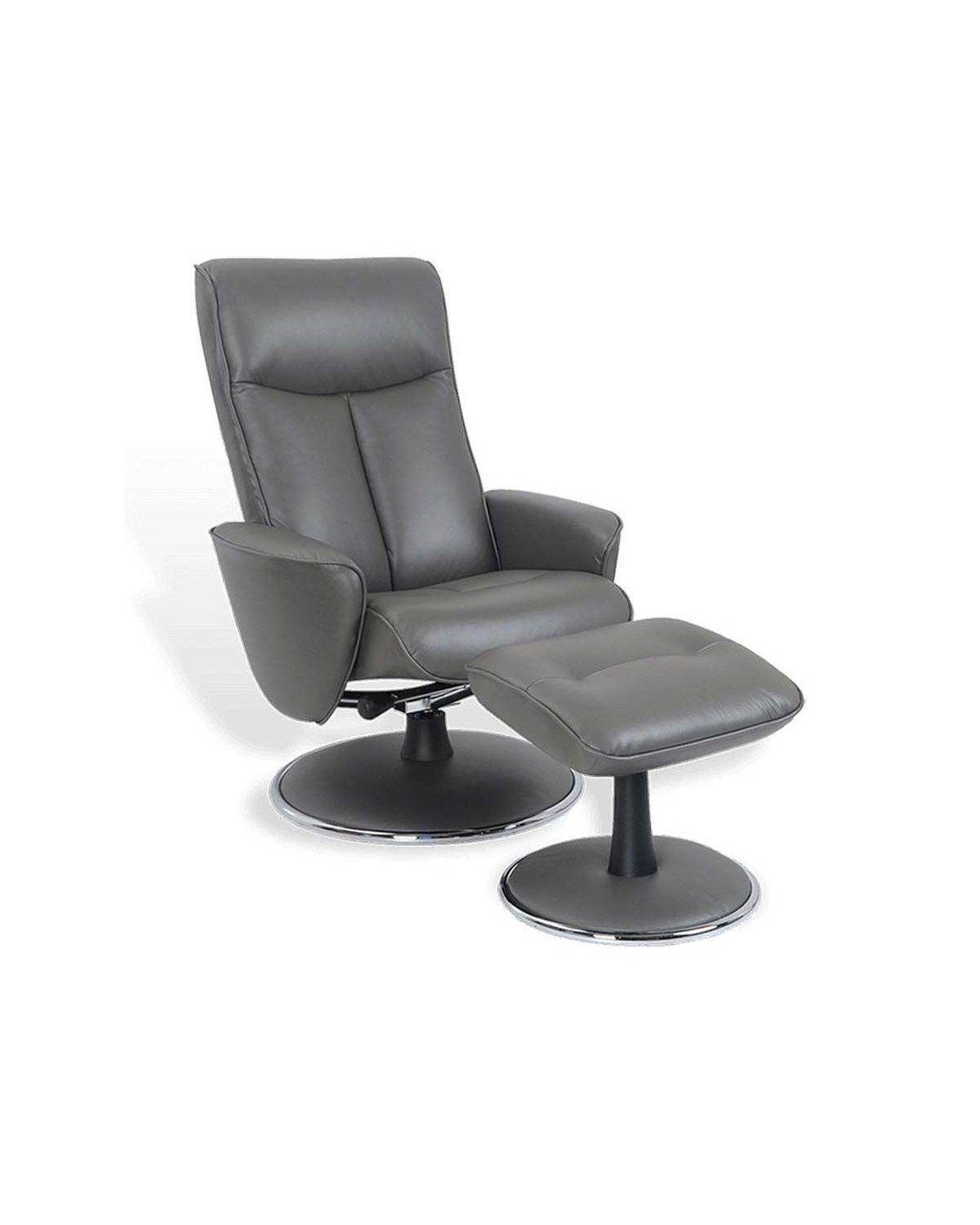 fauteuil -relaxation - television-manuel - cuir-gris - nephos