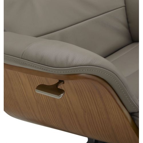 copy of Fauteuil et Pouf relax manuel - Tissu et Chêne Naturel - Aludra