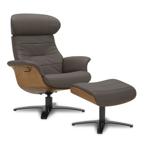 copy of Fauteuil et Pouf relax manuel - Tissu et Chêne Naturel - Aludra