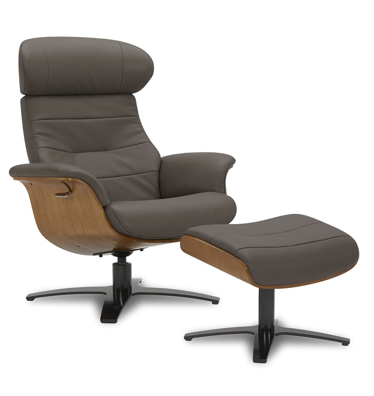 copy of Fauteuil et Pouf relax manuel - Tissu et Chêne Naturel - Aludra