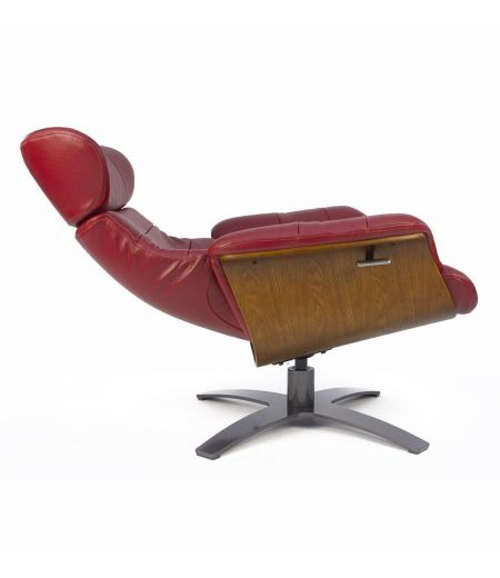 copy of Fauteuil et Pouf relax manuel - Tissu et Chêne Naturel - Aludra