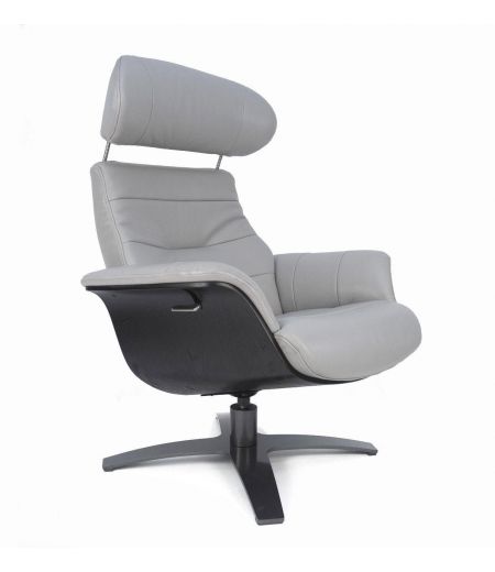 copy of Fauteuil et Pouf relax manuel - Tissu et Chêne Naturel - Aludra