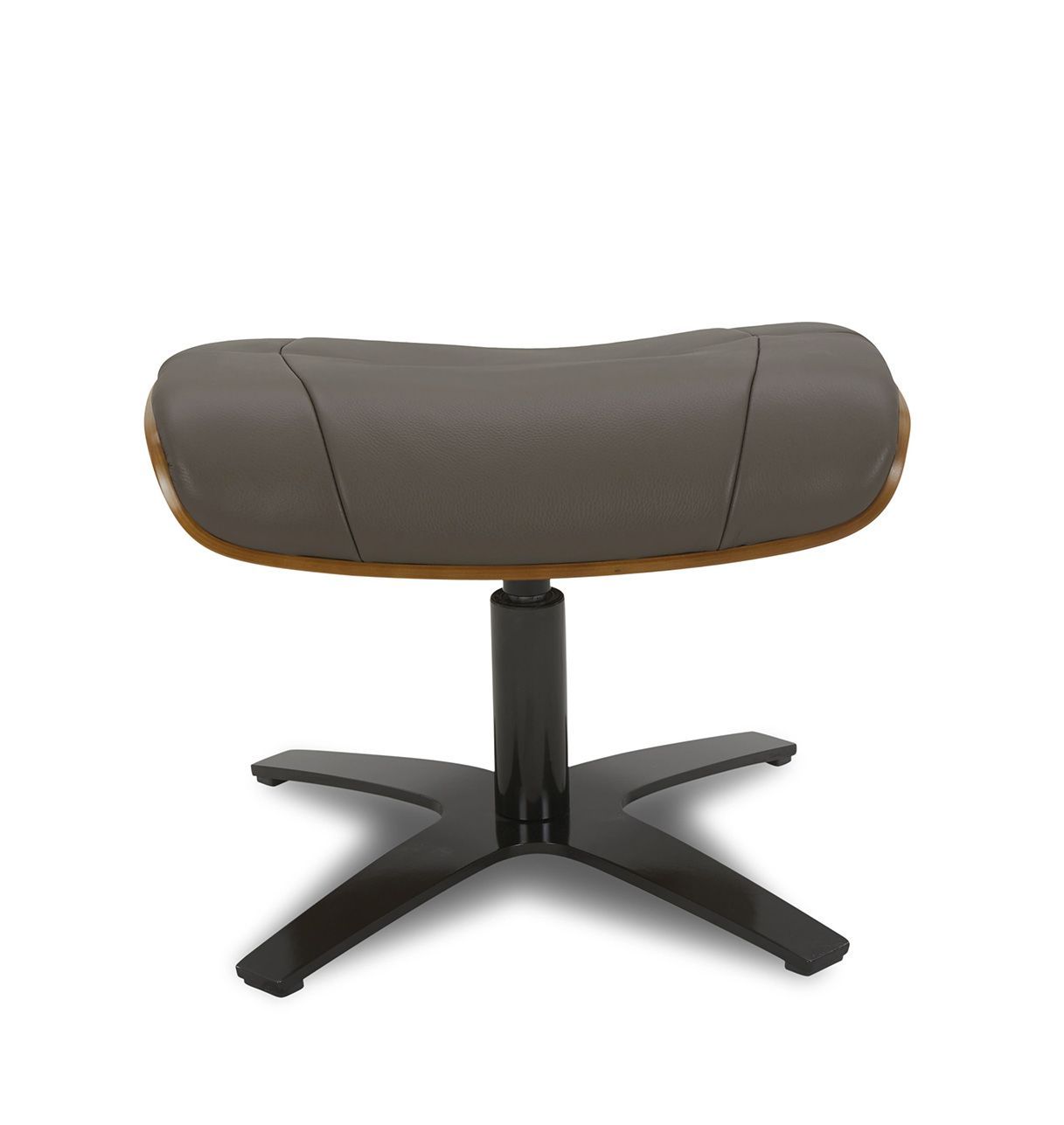 copy of Sillón y puf de piel roja y roble natural - NAOS