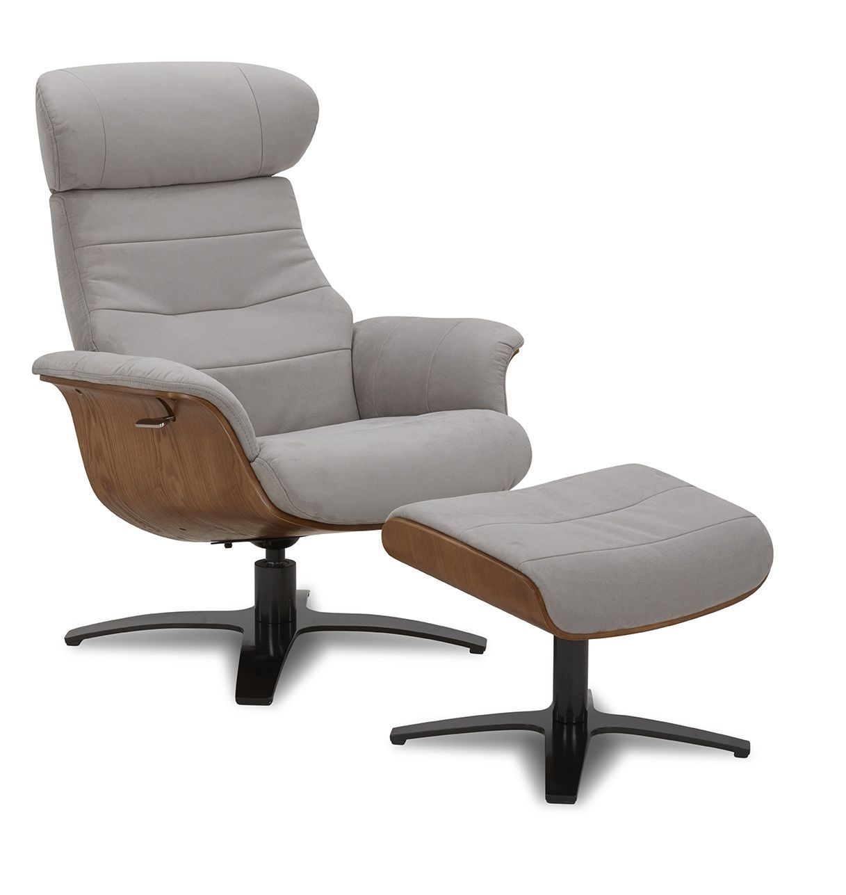 copy of Fauteuil et Pouf relax manuel - Tissu et Chêne Naturel - Aludra