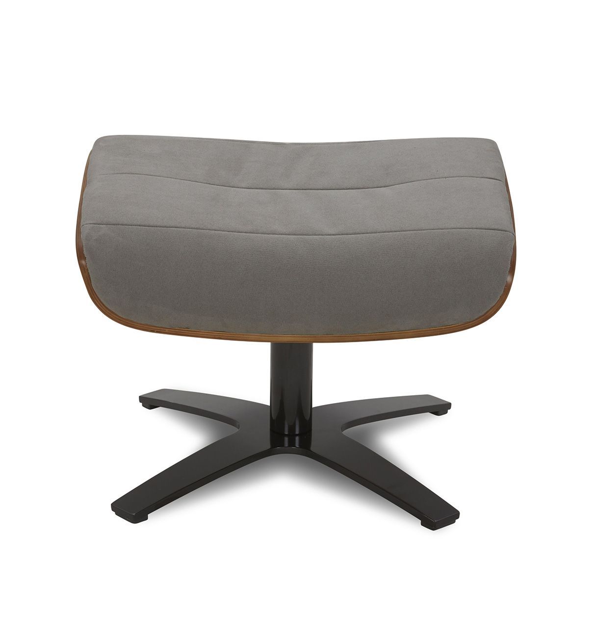 Fauteuil et Pouf relax manuel - Tissu ou Velours et Chêne Naturel - VEGA