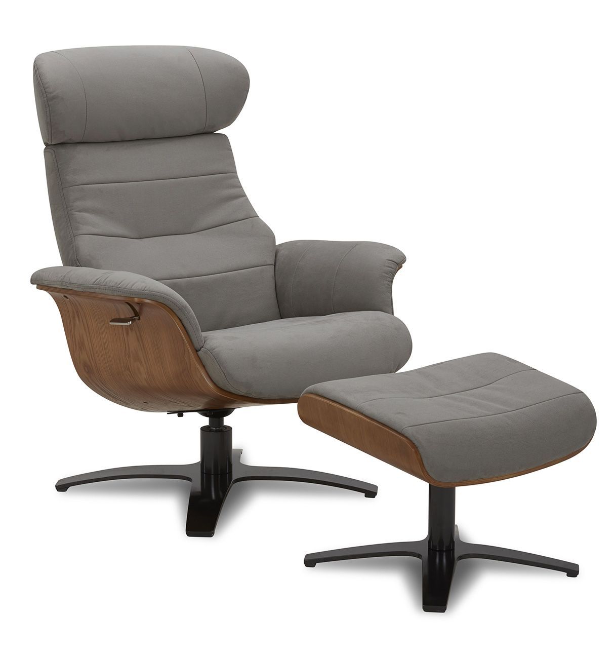 copy of Fauteuil et Pouf relax manuel - Tissu et Chêne Naturel - Aludra