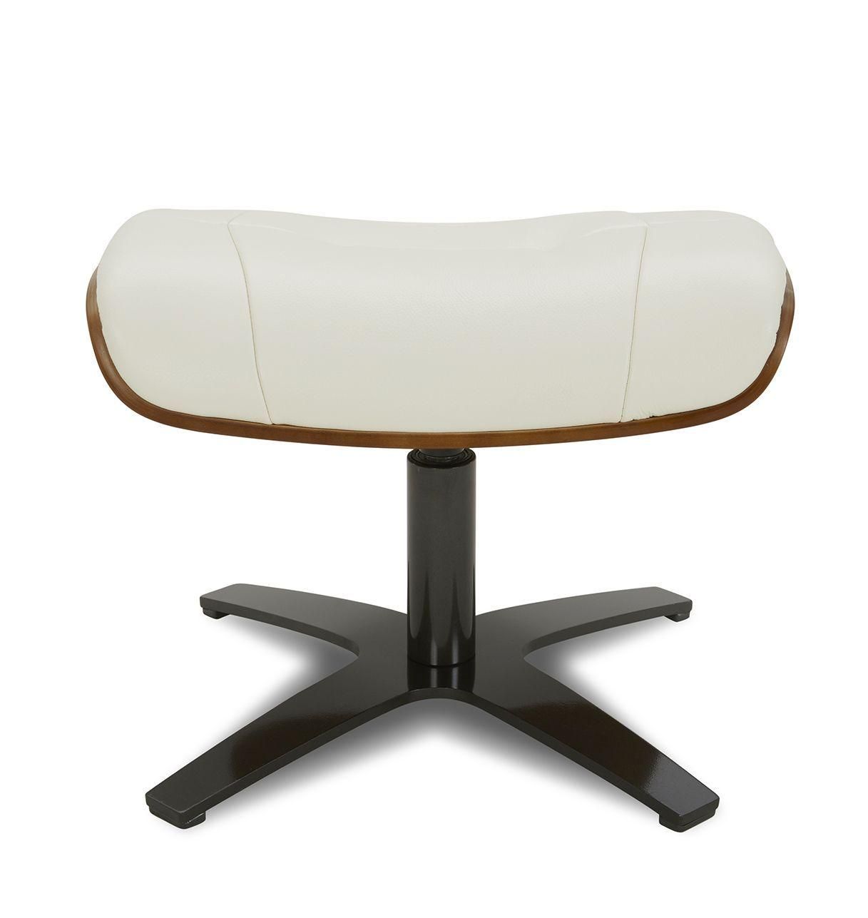 copy of Sillón y puf de piel roja y roble natural - NAOS