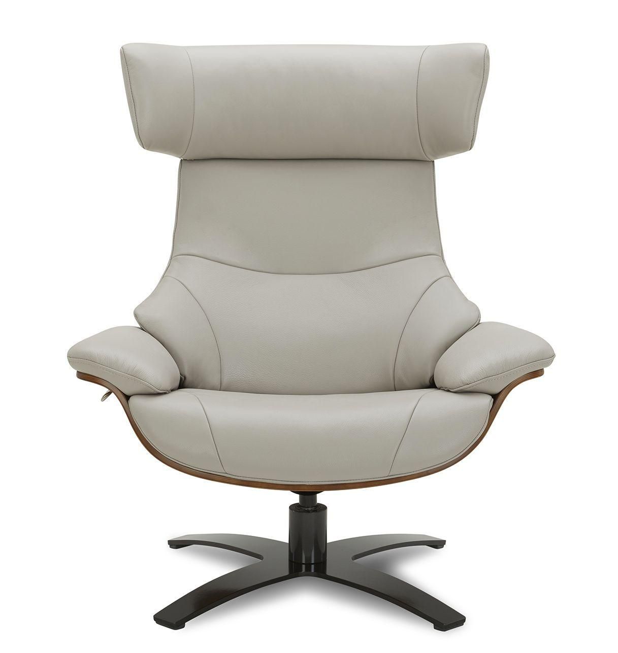 copy of Sillón y puf de piel roja y roble natural - NAOS