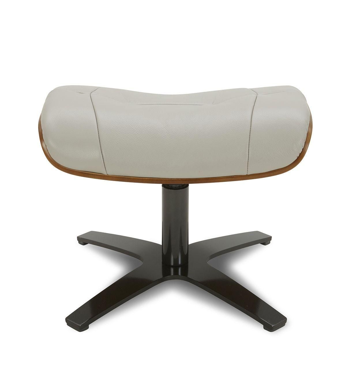 copy of Sillón y puf de piel roja y roble natural - NAOS