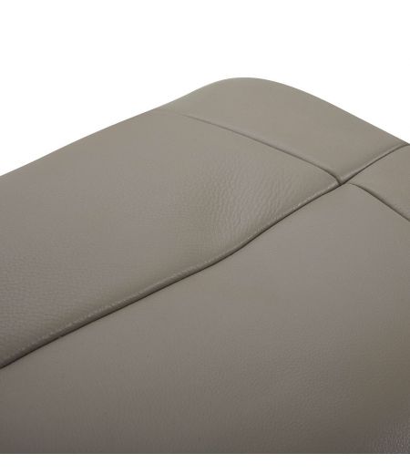 copy of Sillón y puf de piel roja y roble natural - NAOS