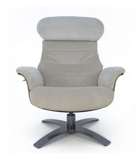 copy of Fauteuil et Pouf relax manuel - Tissu et Chêne Naturel - Aludra