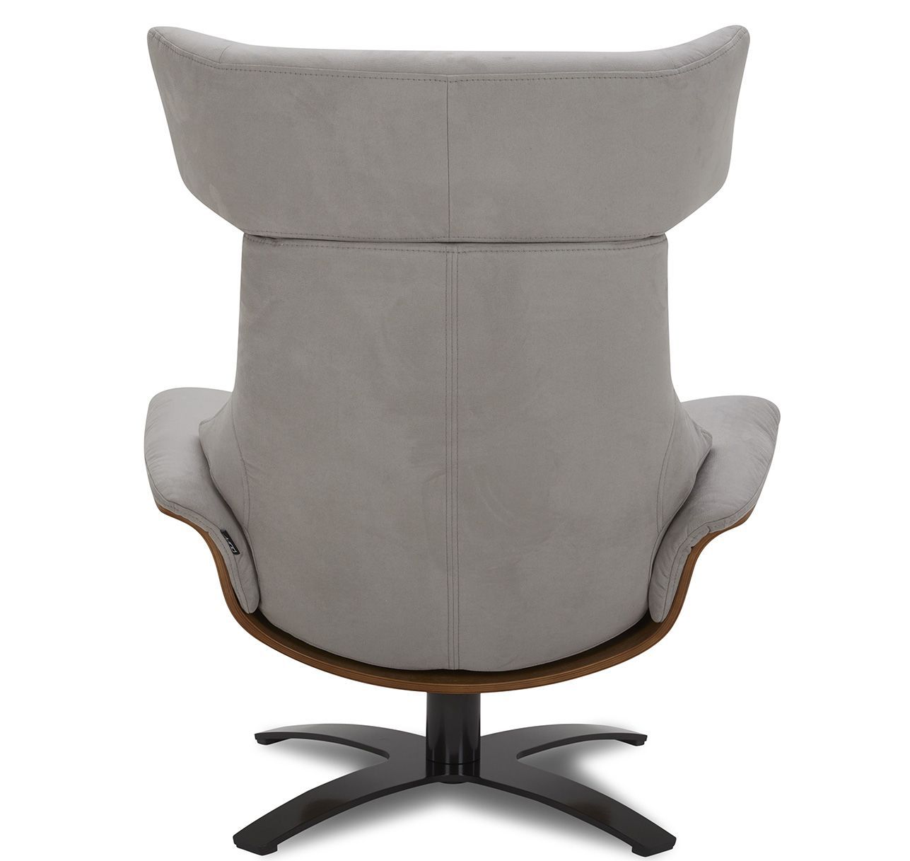 copy of Sillón y puf de piel roja y roble natural - NAOS