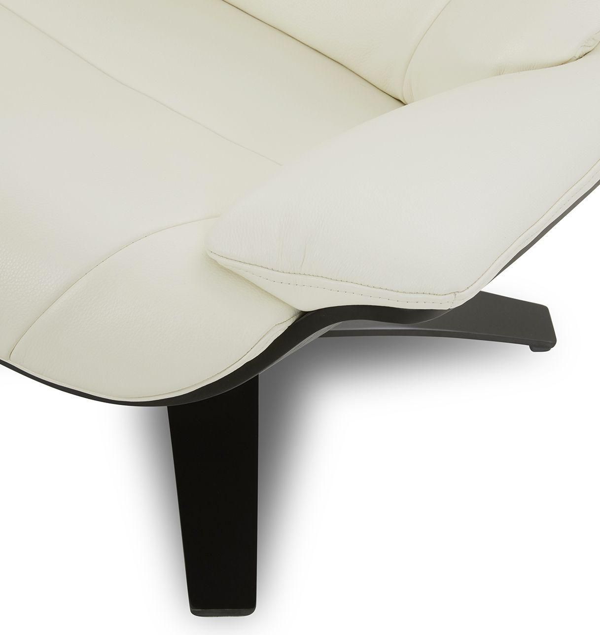 copy of Sillón y puf de piel roja y roble natural - NAOS