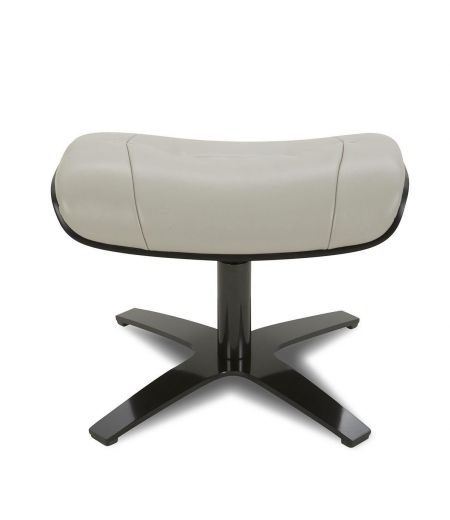 copy of Sillón y puf de piel roja y roble natural - NAOS