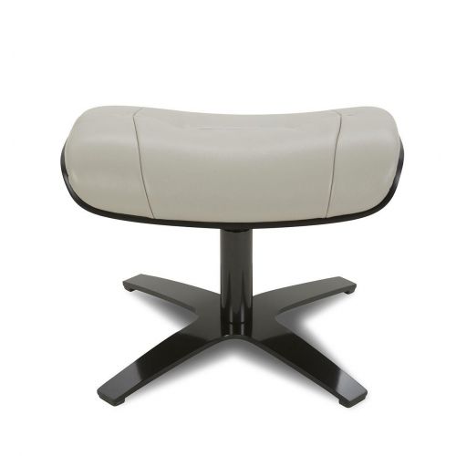 copy of Sillón y puf de piel roja y roble natural - NAOS