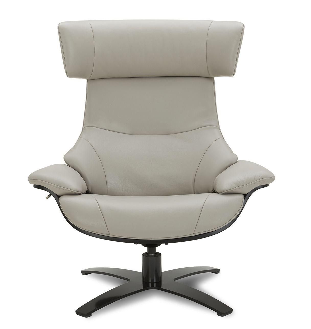 copy of Sillón y puf de piel roja y roble natural - NAOS