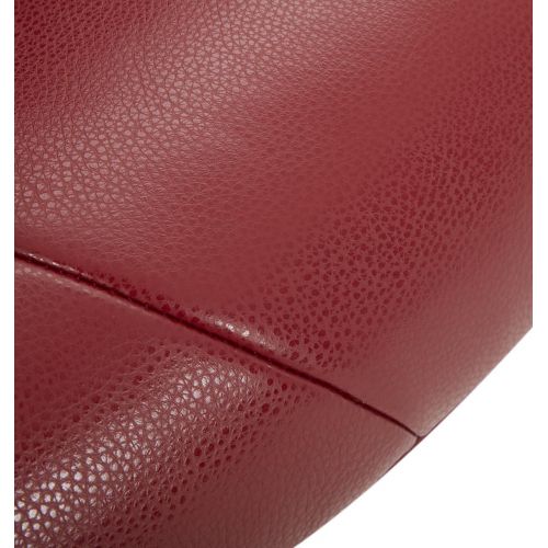 copy of Sillón y puf de piel roja y roble natural - NAOS