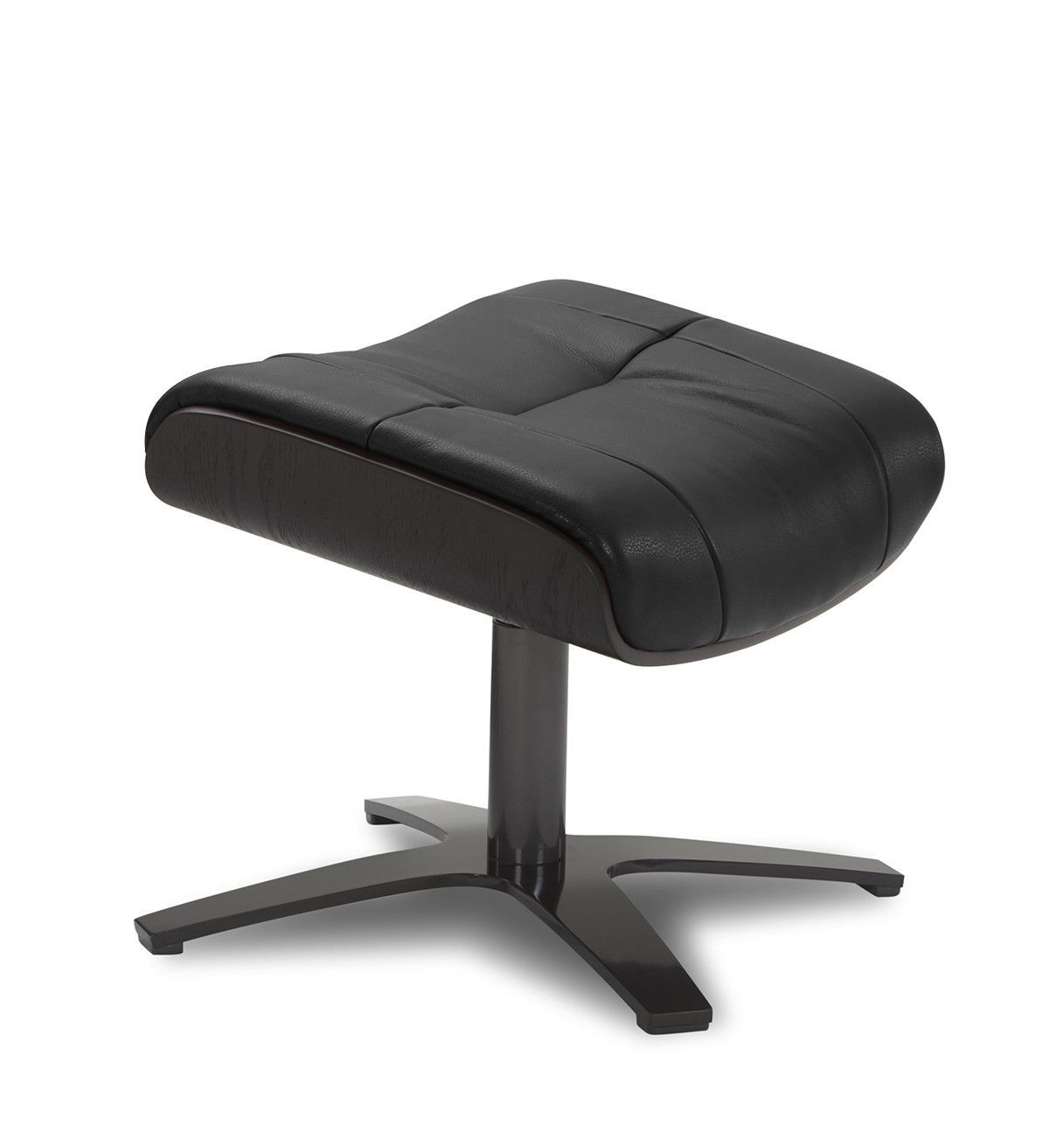 copy of Sillón y puf de piel roja y roble natural - NAOS