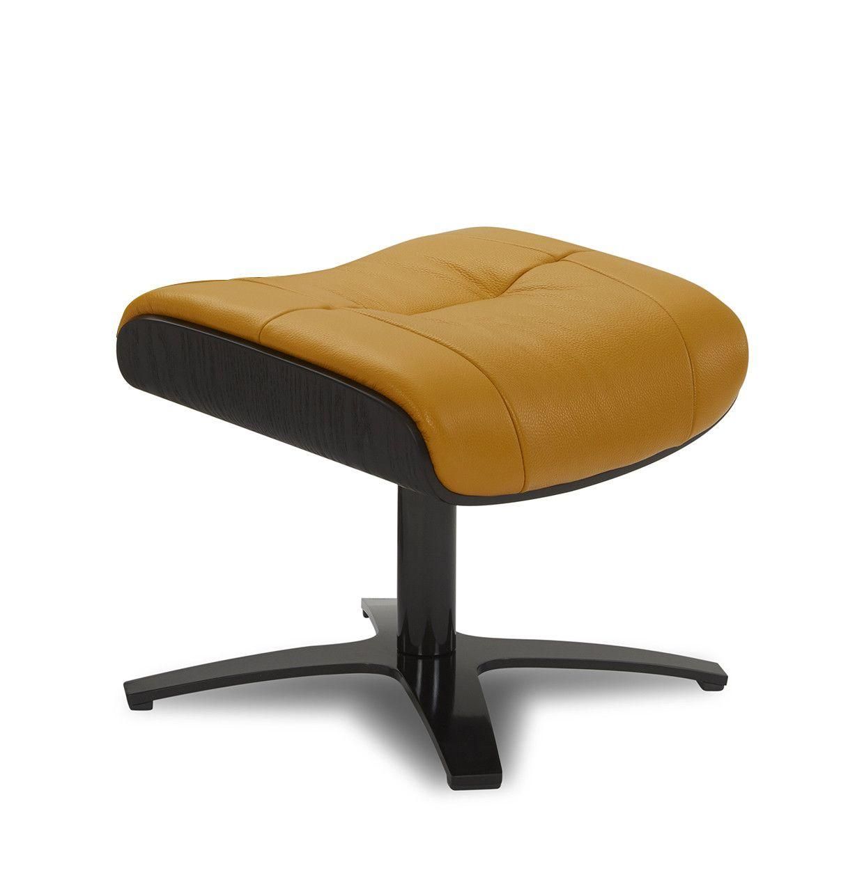 copy of Sillón y puf de piel roja y roble natural - NAOS