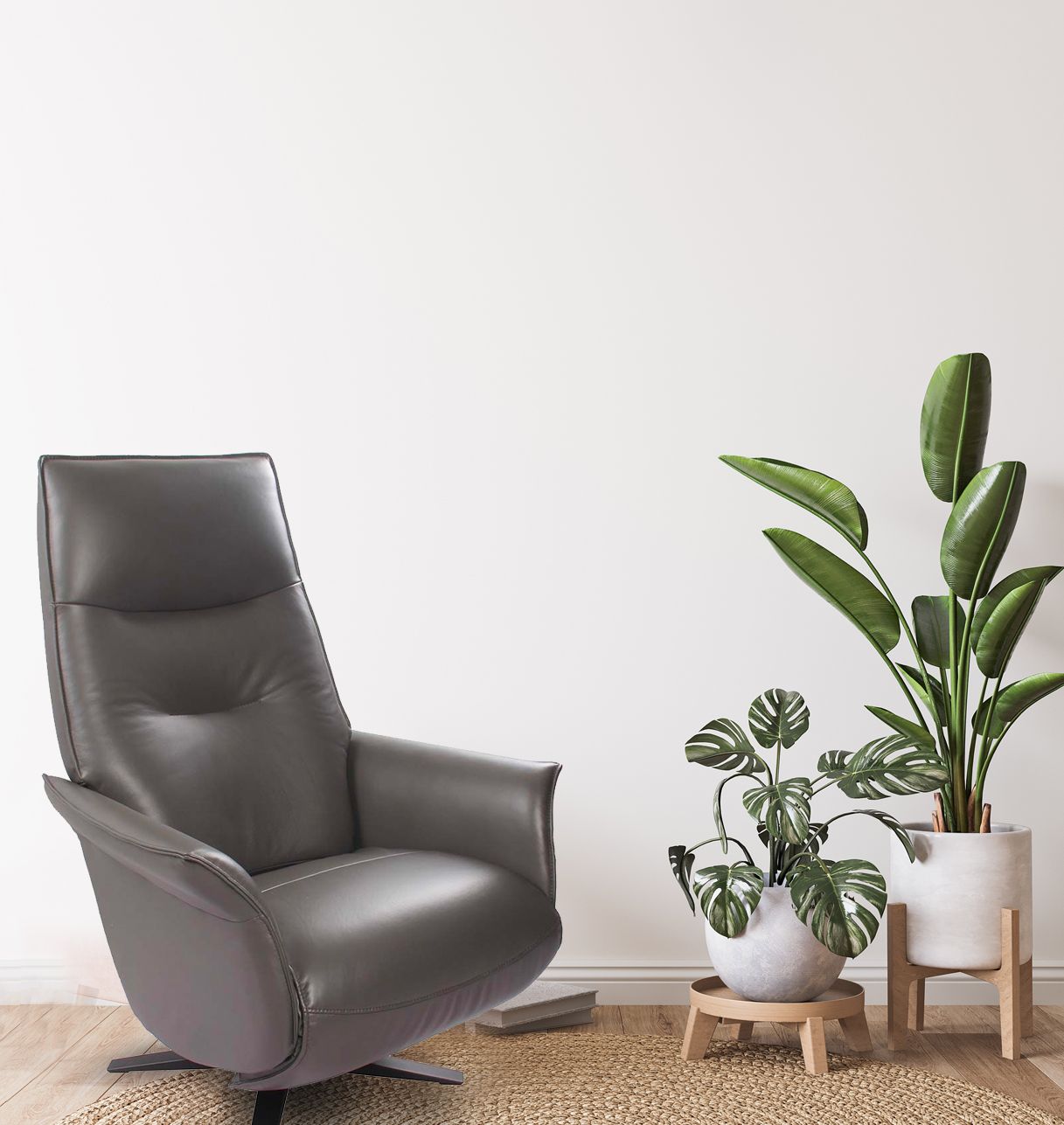 copy of SATURNE - Sillón de relajación de diseño eléctrico con dos motores de microfibra