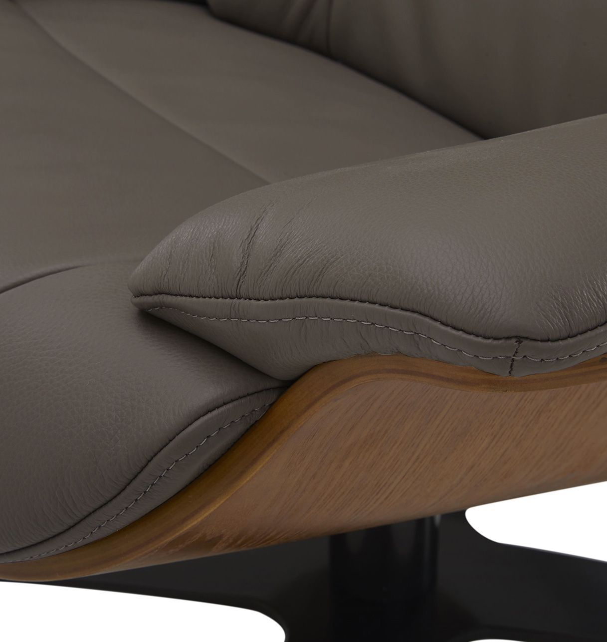 Sillón de cuero y roble Natural - Naos