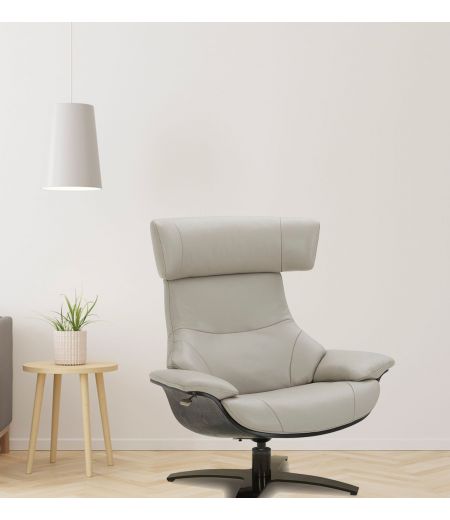 Sillón de piel y roble negro - Naos