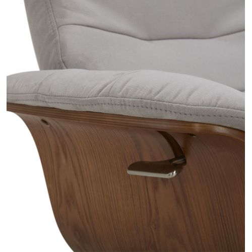 Fauteuil Microfibre et Chêne Naturel - Véga