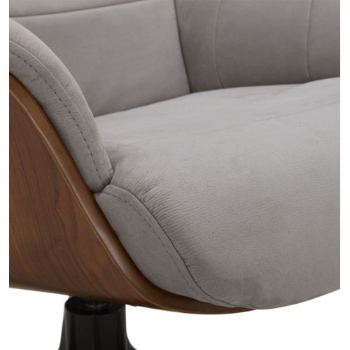 Fauteuil Microfibre et Chêne Naturel - Véga