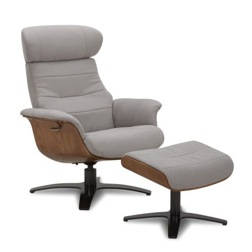 Fauteuil Microfibre et Chêne Naturel - Véga